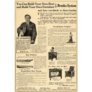  1908 Ad Build it Yourself Boats Furniture Brooks System 