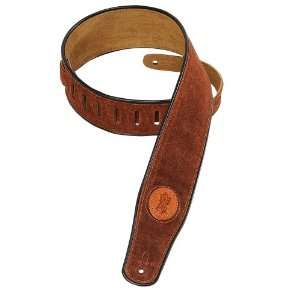  Levys Leathers Suede Leather Guitar Strap,Rust: Musical 