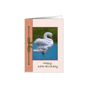  65th Birthday, Mute Swan Bird Card Toys & Games