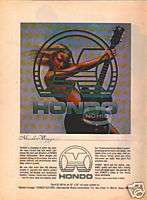 HONDO GUITARS AD vintage 80s small breast LOLITA girl  