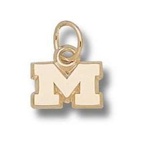  Michigan Wolverines 1/4 M Charm   10KT Gold Jewelry 