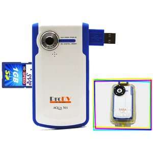  ProDV Cam Aqua 501 Blue Camcorder, FREE 1GB SVP High Speed 