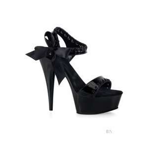  Delight 5.75 Blk Stiletto Bow Sandal 8 Health & Personal 