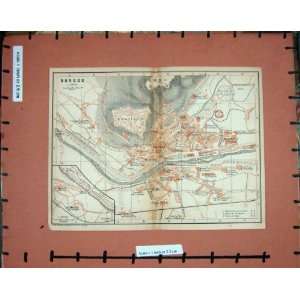  MAP SPAIN 1901 STREET PLAN BURGOS CASTILLO RIO ARLANZON 