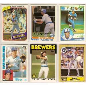  Paul Molitor (6) Card Topps Baseball Lot (1980 1982 1983 