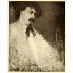 1911 Print James Abbott McNeill Whistler Portrait Oil Painting Burton 