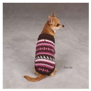   Pet Pals UM624 16 75 Zack Zoey Fair Isle Knit Sweater Med Pink: Pet