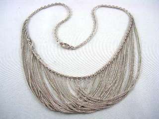 LAVISHING! Sterling Silver Drippy Chain Necklace BEAUTY  