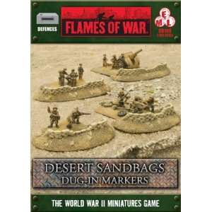    Gun Pit Markers: Desert Sandbags (Dug In Markers): Toys & Games