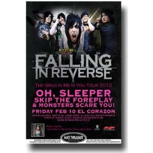  Falling in Reverse Poster   Concert Flyer   Drug in Me Is 