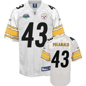  Reebok Pittsburgh Steelers #43 Troy Polamalu Super Bowl 