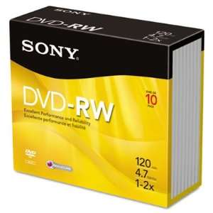 DVD RW Discs 4.7GB 2x 10/Pack Electronics