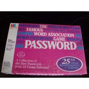 1986 Password 25th Silver Anniversary Edition By Milton 