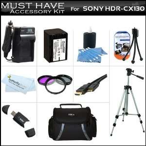  Must Have Accessory Kit For Sony HDR CX130 Handycam 