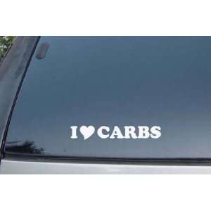  I Love Carbs Vinyl Decal Stickers 