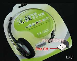 Wireless Bluetooth Headset Headphone PC SKYPE MSN HU8  