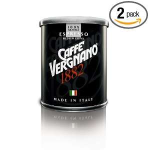 Caffe Vergnano Espresso, Medium Ground, 8.8 Ounce Cans (Pack of 2 