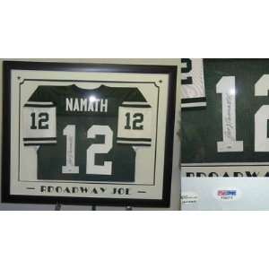  Joe Namath Autographed Jersey   Framed Ny PSA COA HOF 