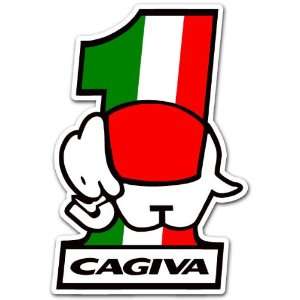  Cagiva Italian Motorcycle Racing Car Bumper Sticker 5x3.3 