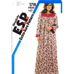  Simplicity 5718 Vintage Sewing Pattern Womens Pullover Caftan 