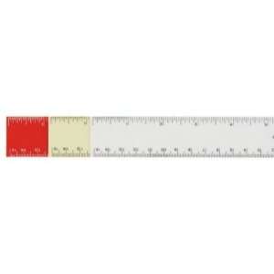   Pocket Ruler, 6 Long, Inch/Millimeter Calibrations