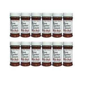 Bone Suckin Sauce Rib Rub Case/12   6.2oz Jars  Grocery 