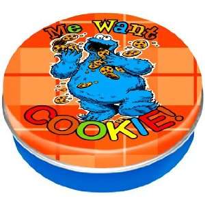  Sesame Street Cookie Monster Round Tin Box: Home & Kitchen