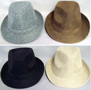   12 Pcs Fedora Synthetic Straw Hats For Adults ( # EFedHat10)  