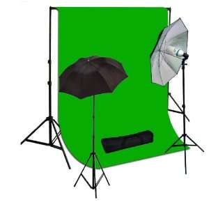   Studio 33 Umbrella Continuous Lighting Kit   2 Black/Silver Reflector