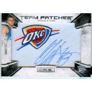   Cole Aldrich Rookie Autograph Game Worn Jersey Card: Sports & Outdoors