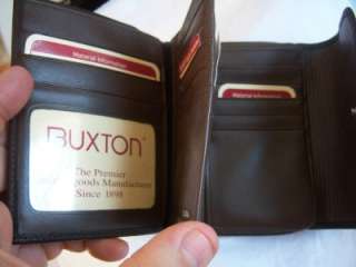 New Buxton Brown Credit Card Attache Wallet  