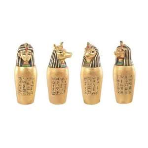  Gold Egyptian Canopic Jar (Pack of 4)