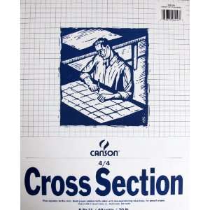  Canson Cross Section Paper 4/4: 8.5 X 11   40 Sheets/ 20 