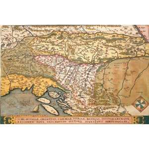   : Map of Eastern Europe #3 by Abraham Ortelius 18x12: Home & Kitchen