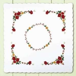  Poppies Tablecloth (White)   Freestyle Embroidery Kit 