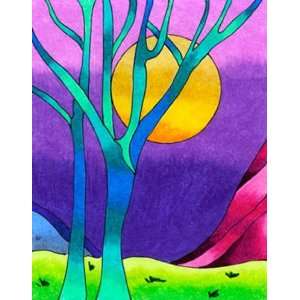  Trees Under A Full Moon Wall Mural: Home Improvement