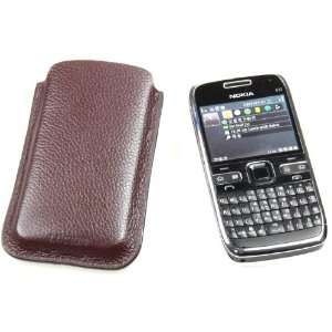   Case for Nokia E72   Granulated Cow Leather   Navy Blue Electronics