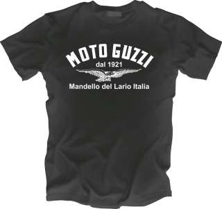   Guzzi Mandello Del Lario Biker Cafe Racer motorcycle t shirt  
