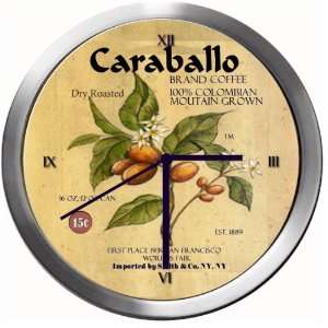  CARABALLO 14 Inch Coffee Metal Clock Quartz Movement 