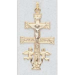   Kt Gold Religious Medals   Caravaca   In a Premium Black Box: Jewelry