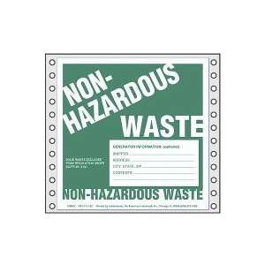   Waste Label, w/Generator Info, Pin Feed Paper: Office Products