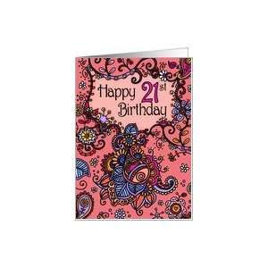 Happy Birthday   Mendhi   21 years old Card: Toys & Games