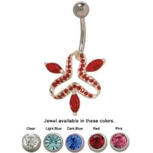  Sterling Silver Design Belly Button Ring   SLBP2886 