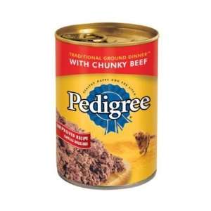  Pedigree Traditional Ground Dinner Dog Food   Chunky Beef 