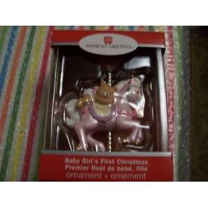      Pink Carousel Horse   American Greeting Ornament
