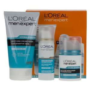  LOreal Men Expert Hydra Sensitive Kit Cleanse, Shave 
