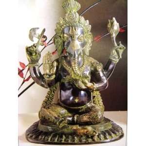  Brass Blessing Lord Ganesh Statue 16 Tall Everything 