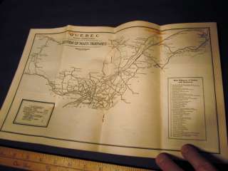 RARE 1932 Auto Car Quebec Canada Travel Book Map  