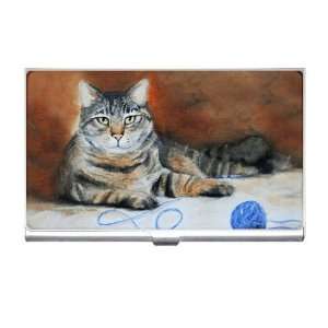   Edition Violano Business Card Holder Tabby Cat Kitten: Office Products
