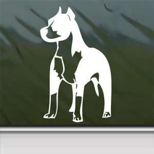  Pitbull Standing Bull Terrier Dog White Sticker Laptop 
